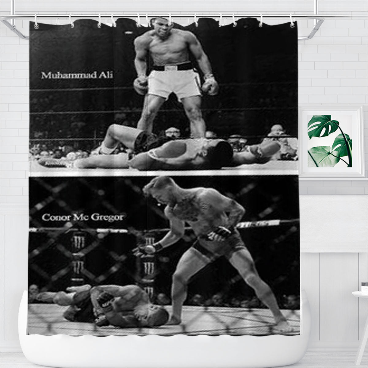 Muhammad Ali Mc Gregor Win Bathroom Shower Curtain Fabric Waterproof | 66 X 72 Inch