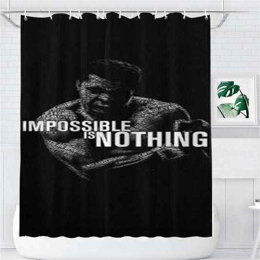 Personalized Muhammad Ali Quotes Shower Curtain Farmhouse Bathroom Decor
