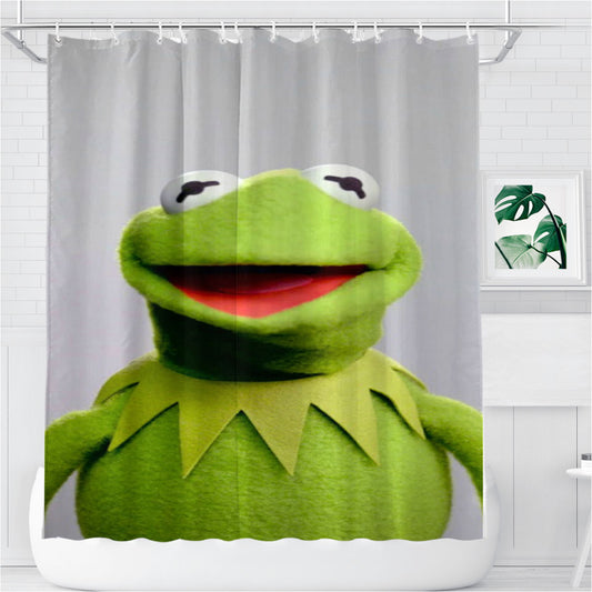 Personalized Muppet Kermit Frog Sesame Street Shower Curtain Farmhouse Bathroom Decor