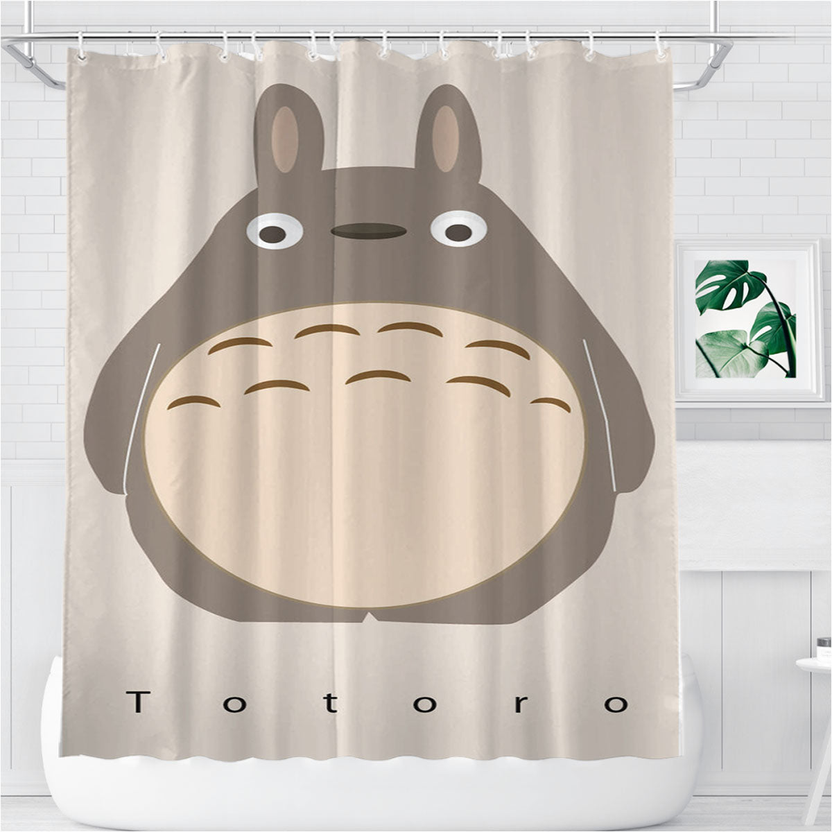 My Neighbor Totoro 1 Bathroom Shower Curtain Fabric Waterproof | 66 X 72 Inch