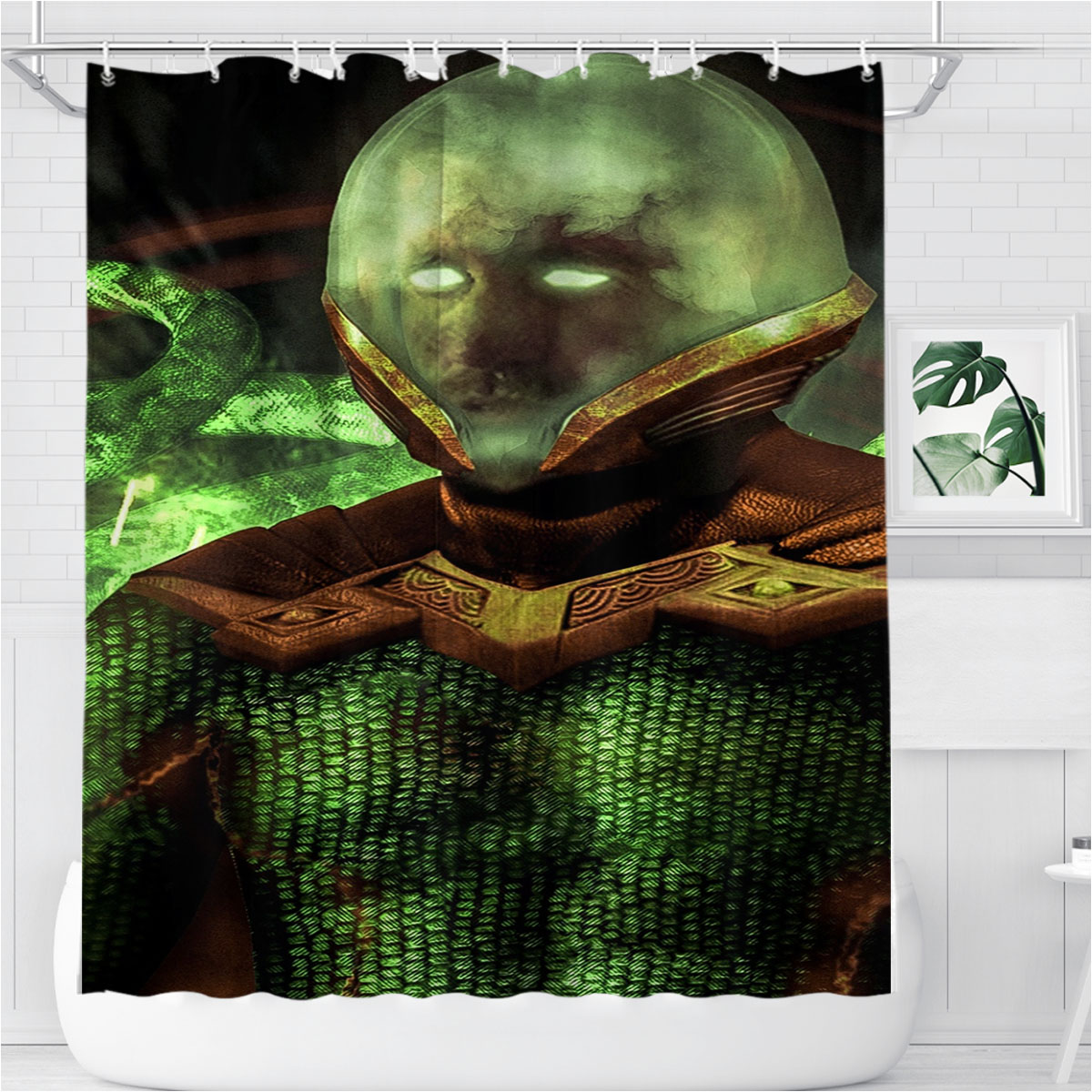 Mysterio Spiderman Marvel Comics Bathroom Shower Curtain Fabric Waterproof | 66 X 72 Inch