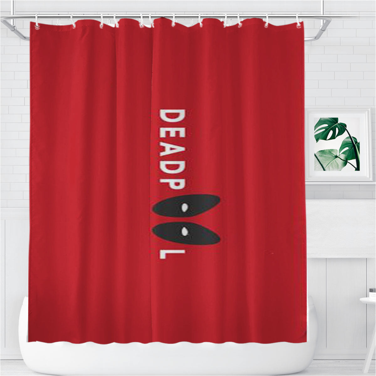 Name Deadpool Bathroom Shower Curtain Fabric Waterproof | 66 X 72 Inch