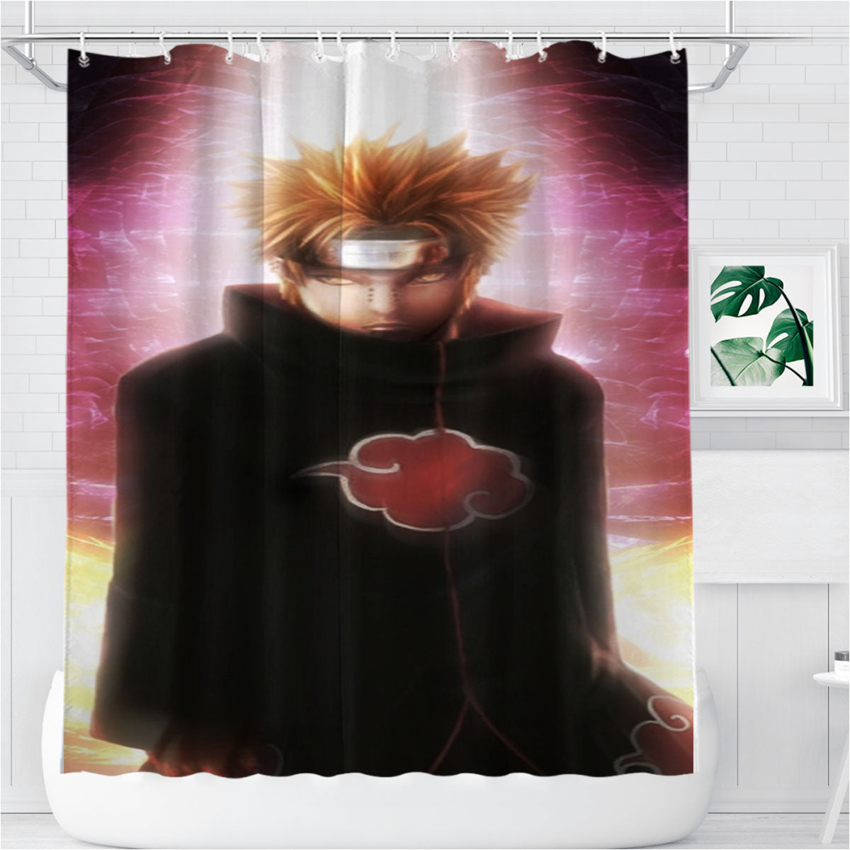 Naruto Cartoon Pain Bathroom Shower Curtain Fabric Waterproof | 66 X 72 Inch