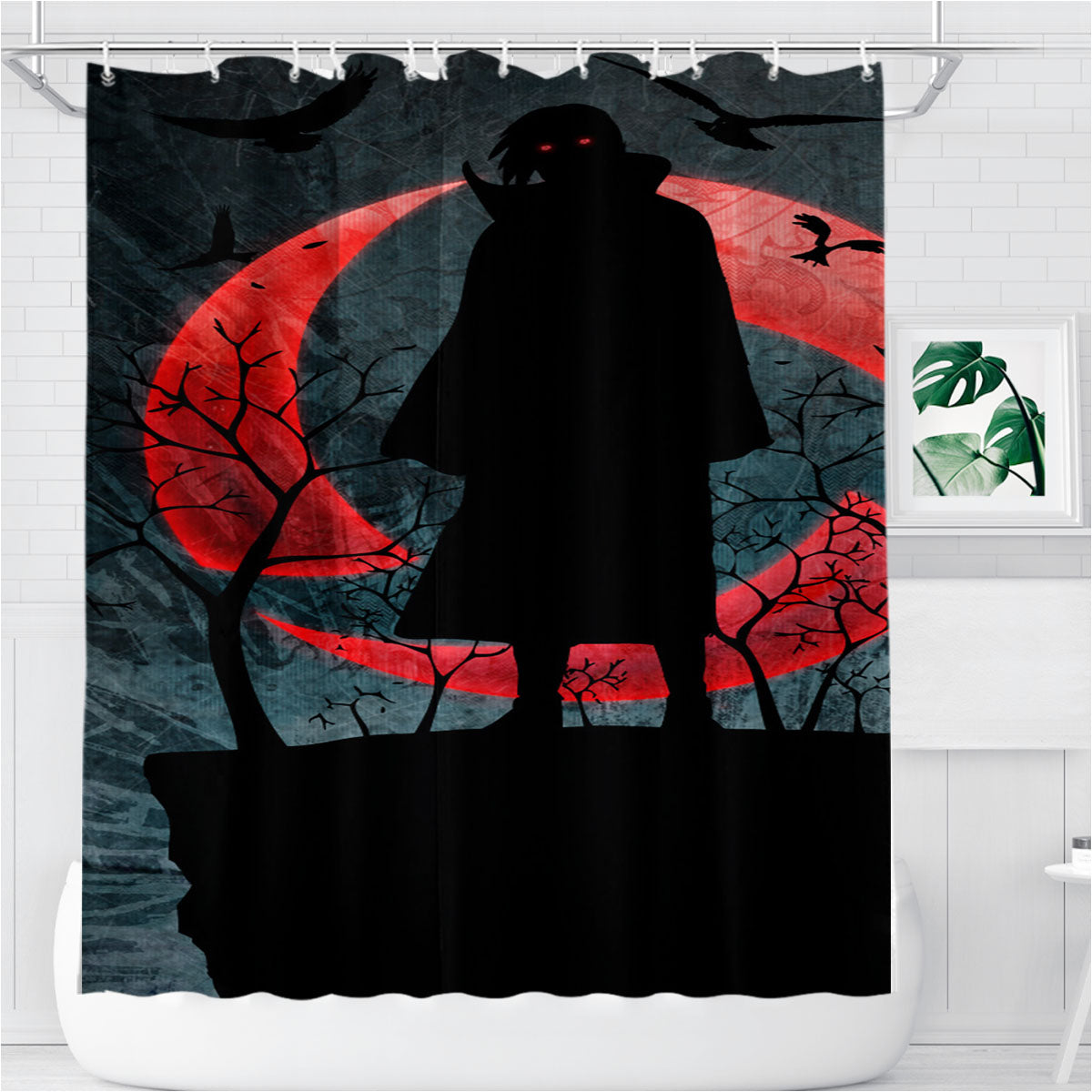 Naruto Cartoon Seringan Bathroom Shower Curtain Fabric Waterproof | 66 X 72 Inch