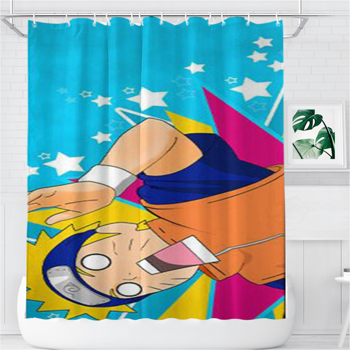 Naruto Dattebayo Bathroom Shower Curtain Fabric Waterproof | 66 X 72 Inch