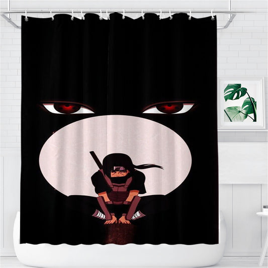 Personalized Naruto Itachi Shower Curtain Farmhouse Bathroom Decor