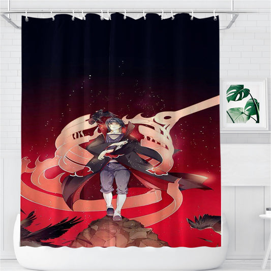 Personalized Naruto Itachi Susanoo Shower Curtain Farmhouse Bathroom Decor