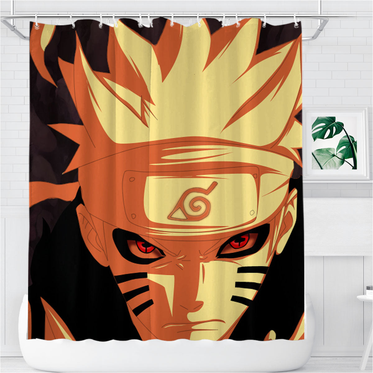 Naruto Sennin Mode1 Bathroom Shower Curtain Fabric Waterproof | 66 X 72 Inch