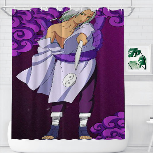 Personalized Naruto Shippuden Kimimaro Kaguya Shower Curtain Farmhouse Bathroom Decor