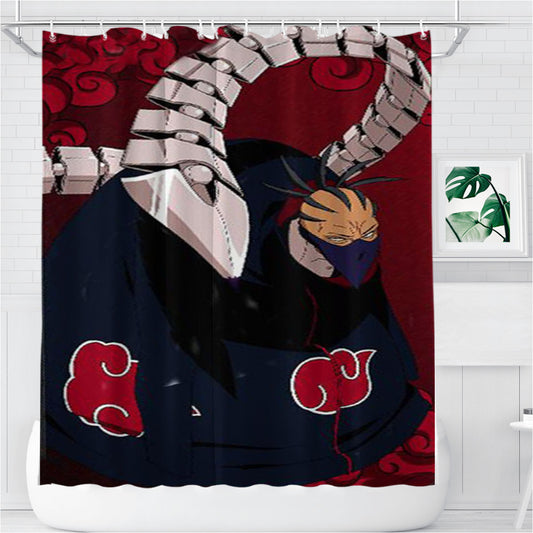Personalized Naruto Shippuden Sasori Puppet Shower Curtain Farmhouse Bathroom Decor