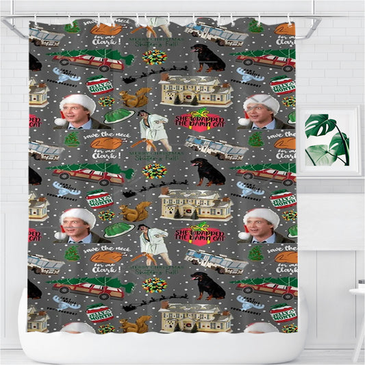 Personalized National Lampoons Christmas Shower Curtain Farmhouse Bathroom Decor