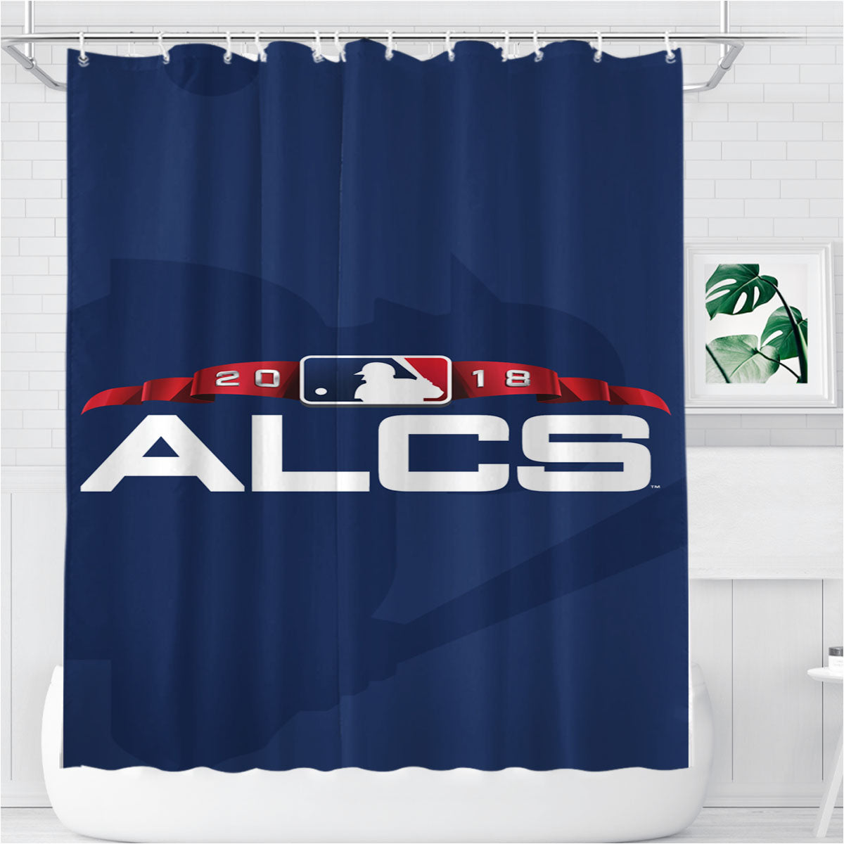 National League Championship Series Bathroom Shower Curtain Fabric Waterproof | 66 X 72 Inch