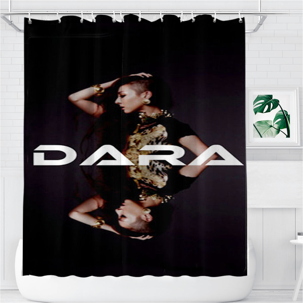 Ne1 Dara Bathroom Shower Curtain Fabric Waterproof | 66 X 72 Inch