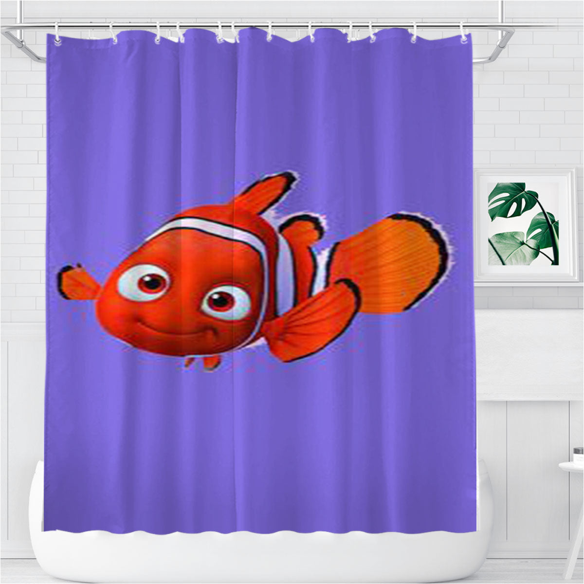 Nemo Bathroom Shower Curtain Fabric Waterproof | 66 X 72 Inch
