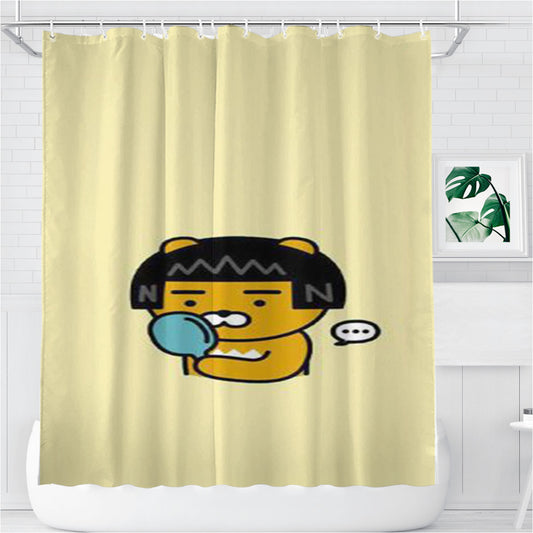 Neo Looks In The Mirror Bathroom Shower Curtain Fabric Waterproof | 66 X 72 Inch