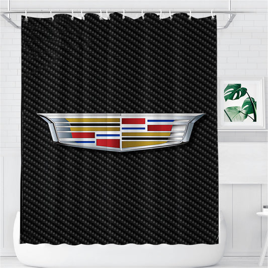 New Cadillac Logo Bathroom Shower Curtain Fabric Waterproof | 66 X 72 Inch