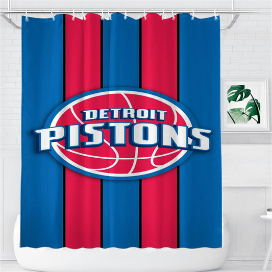 New Detroit Pistons Wallpapers Bathroom Shower Curtain Fabric Waterproof