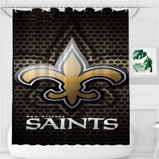 Personalized New Orleans Saints Nfl Shower Curtain Farmhouse Bathroom Decor