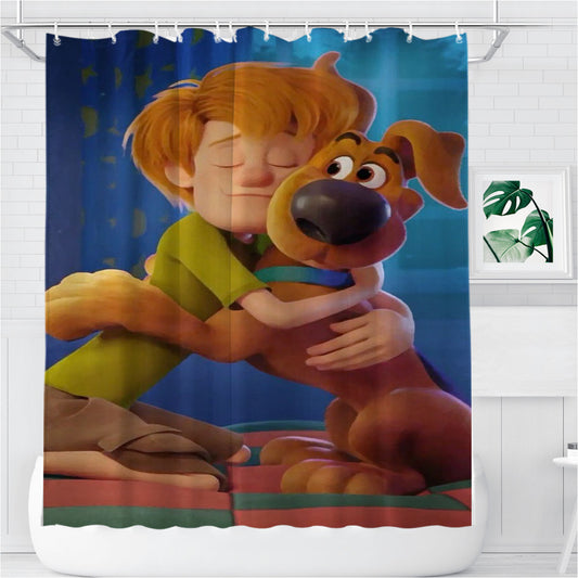 Personalized New Scooby Doo Animated Movie Shower Curtain Farmhouse Bathroom Decor