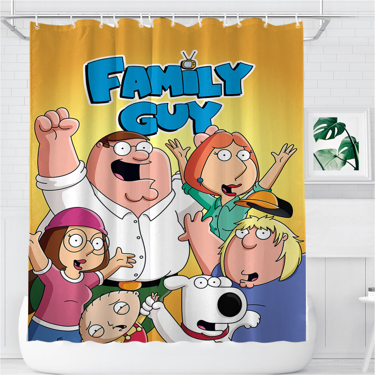 New Seasons Family Guy Poster Bathroom Shower Curtain Fabric Waterproof | 66 X 72 Inch