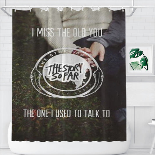 New The Story So Far Bathroom Shower Curtain Fabric Waterproof | 66 X 72 Inch