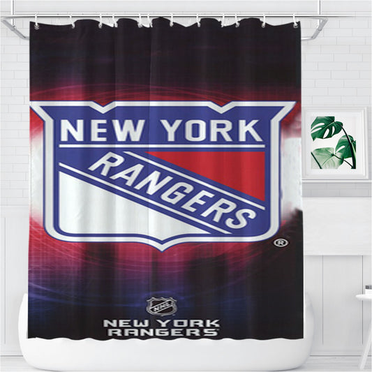 Personalized New York Rangers Nhl Sport Shower Curtain Farmhouse Bathroom Decor