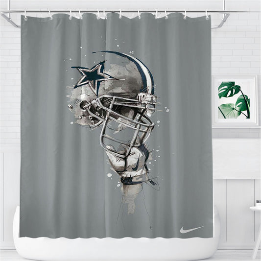 Nfl Nike Football Bathroom Shower Curtain Fabric Waterproof