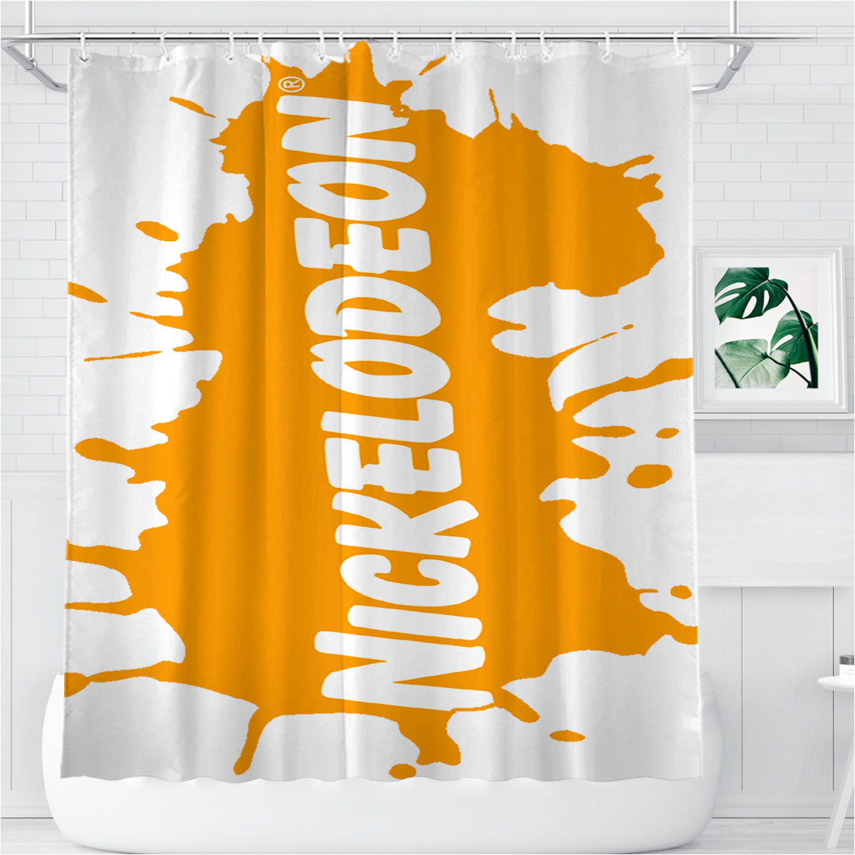 Nickelodeon Logo Bathroom Shower Curtain Fabric Waterproof | 66 X 72 Inch