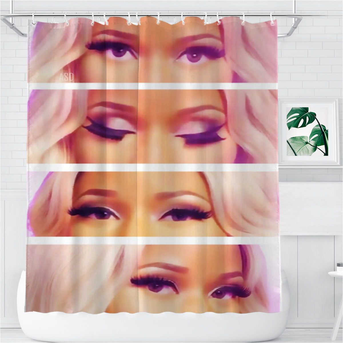 Nicki Minaj Bathroom Shower Curtain Fabric Waterproof | 66 X 72 Inch