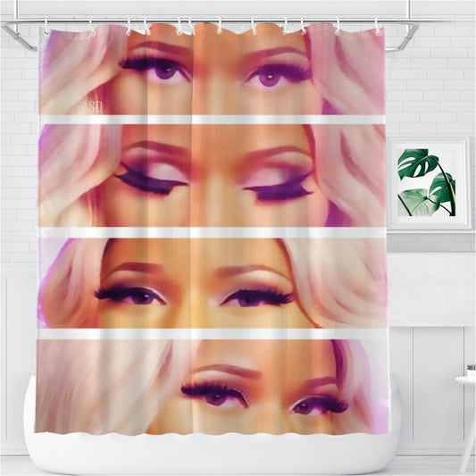 Personalized Nicki Minaj Shower Curtain Farmhouse Bathroom Decor