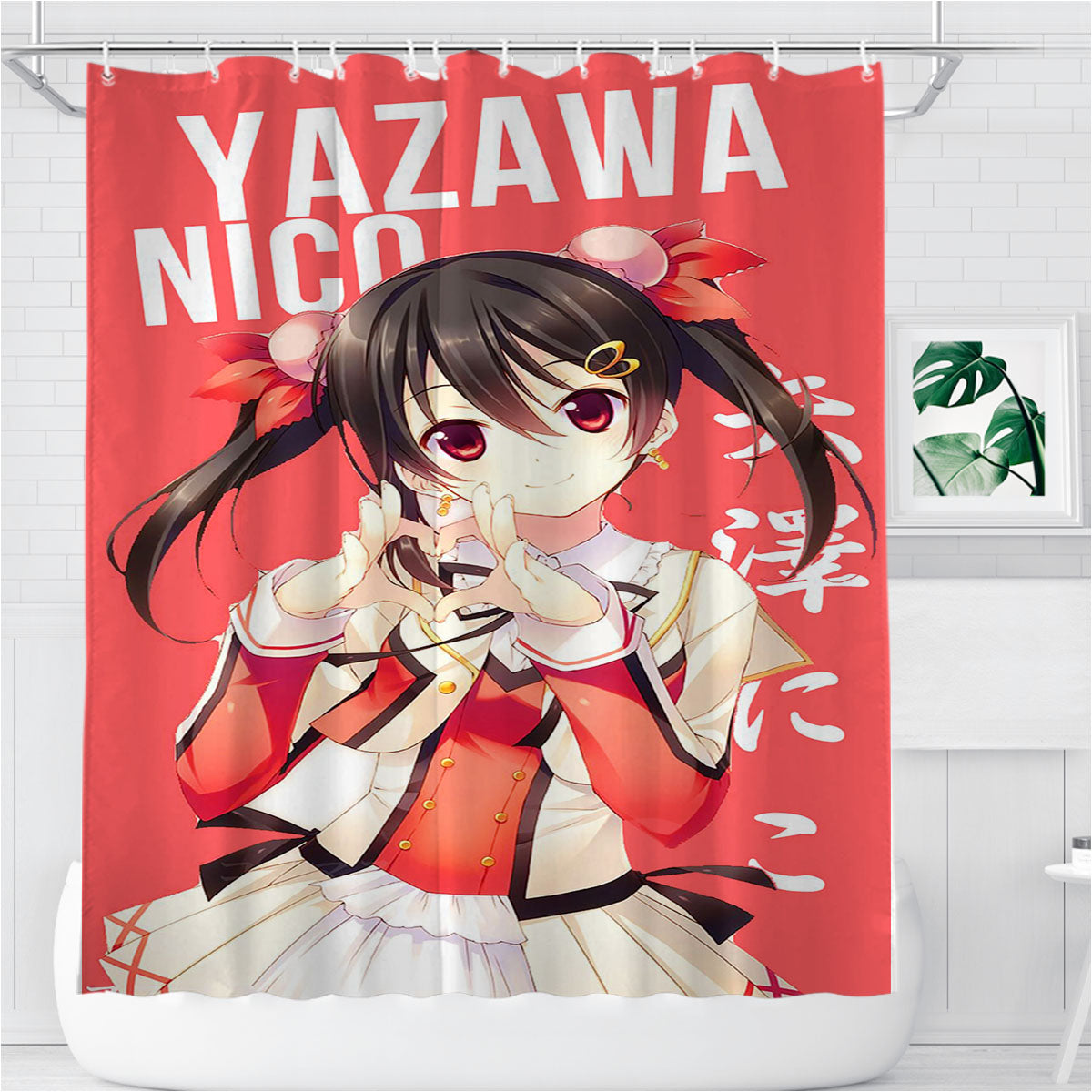 Nico Yazawa Love Live! Bathroom Shower Curtain Fabric Waterproof | 66 X 72 Inch
