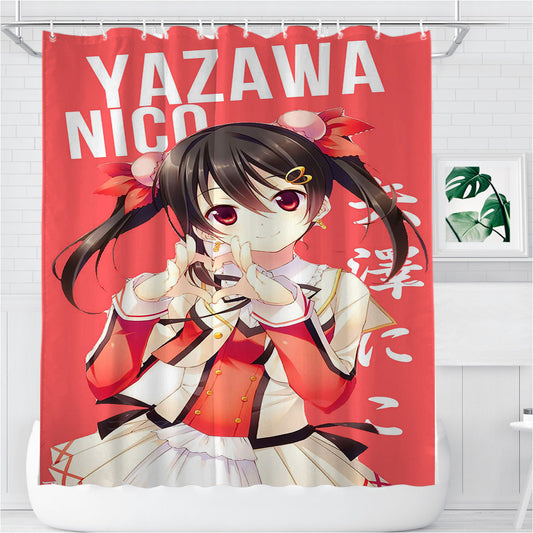 Personalized Nico Yazawa Love Live! Shower Curtain Farmhouse Bathroom Decor
