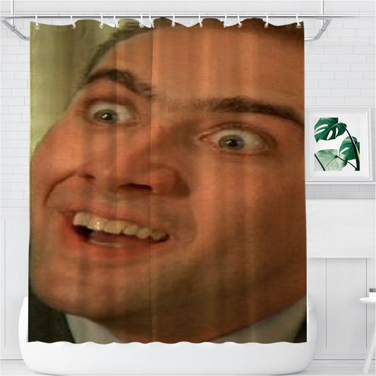 Personalized Nicolas Cage Shower Curtain Farmhouse Bathroom Decor