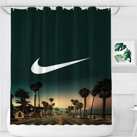 Nike Afternoon Sea Day Bathroom Shower Curtain Fabric Waterproof | 66 X 72 Inch