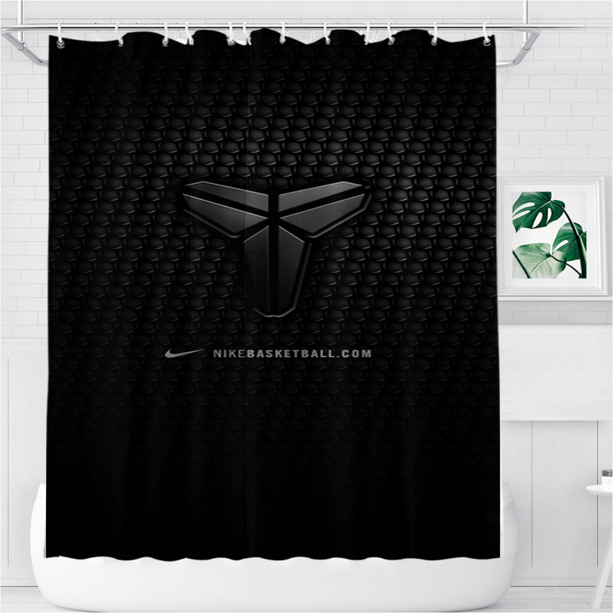 Nike Black Mamba Bathroom Shower Curtain Fabric Waterproof | 66 X 72 Inch