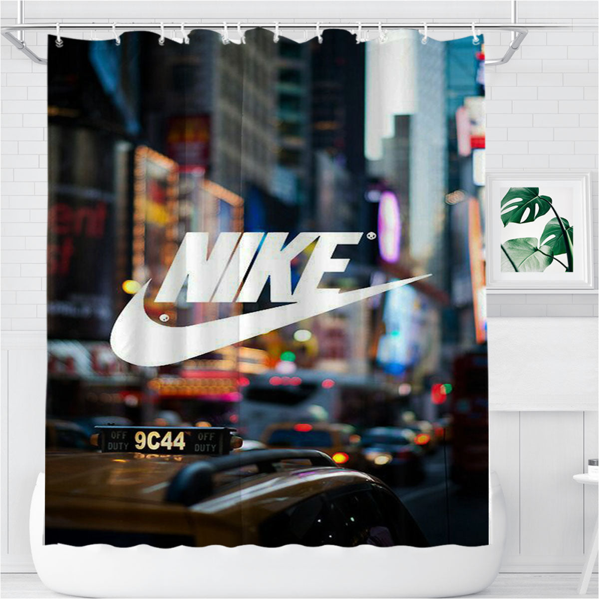 Nike City Afternoon Bathroom Shower Curtain Fabric Waterproof | 66 X 72 Inch