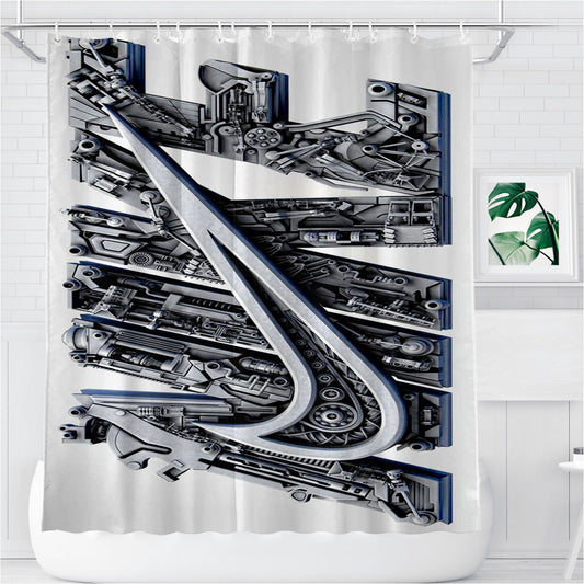 Personalized Nike D Art Shower Curtain Farmhouse Bathroom Decor