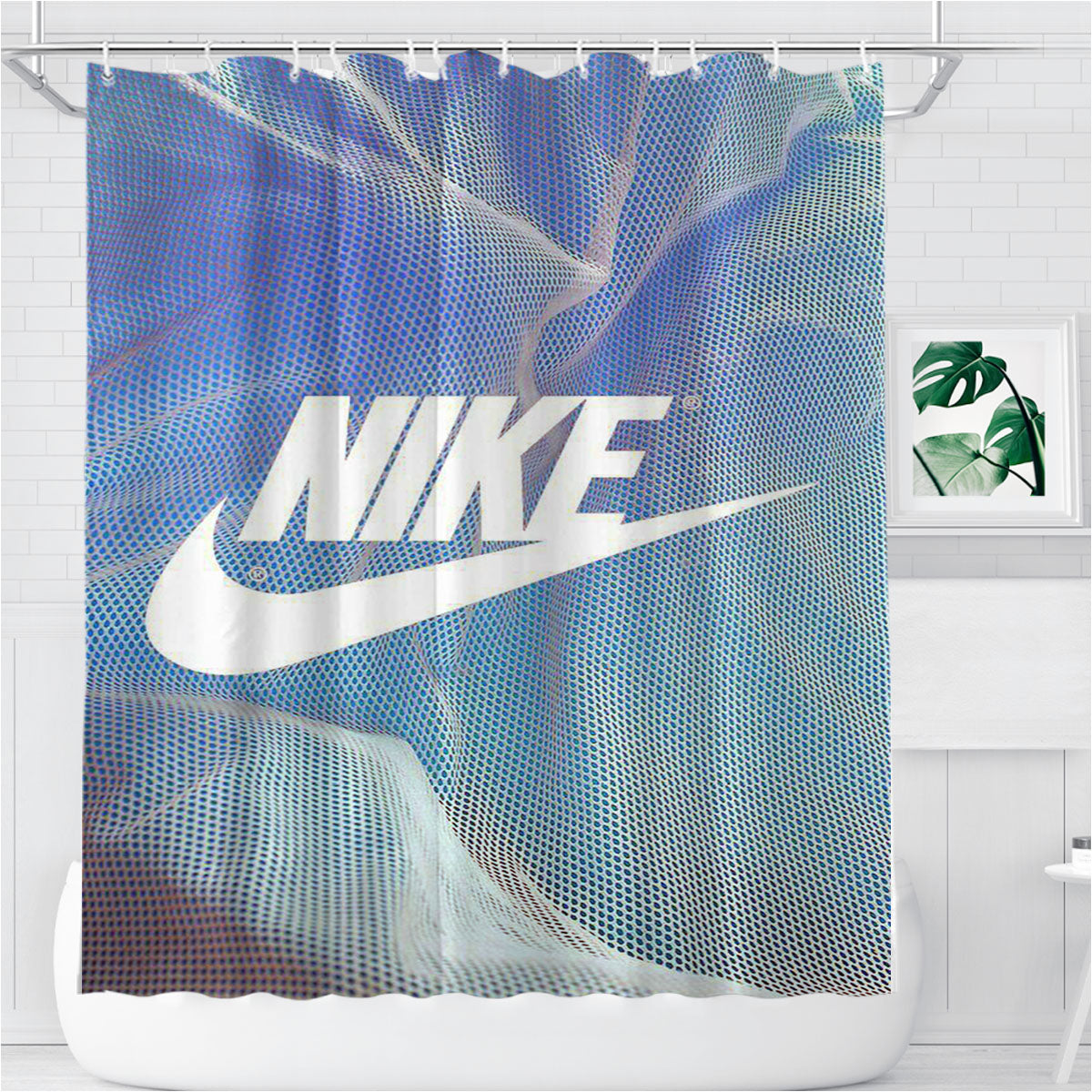 Nike Dry Fit Bathroom Shower Curtain Fabric Waterproof | 66 X 72 Inch