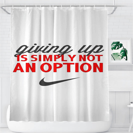Nike Giving Up Is Simply Bathroom Shower Curtain Fabric Waterproof | 66 X 72 Inch