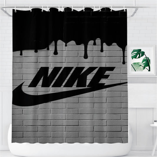 Nike In The Wall Bathroom Shower Curtain Fabric Waterproof | 66 X 72 Inch