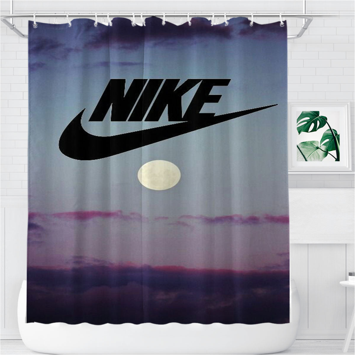 Nike Morning Day Bathroom Shower Curtain Fabric Waterproof | 66 X 72 Inch