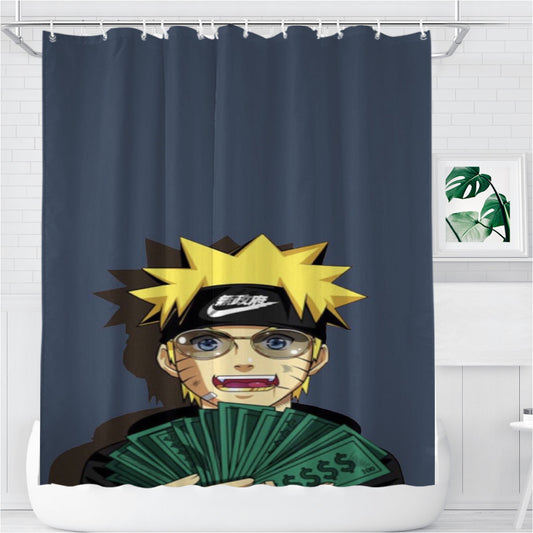 Personalized Nike Naruto Shower Curtain Farmhouse Bathroom Decor