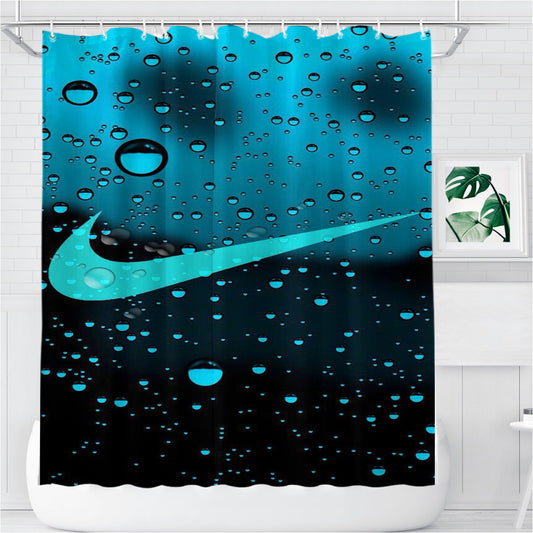 Nike Rain Bathroom Shower Curtain Fabric Waterproof | 66 X 72 Inch