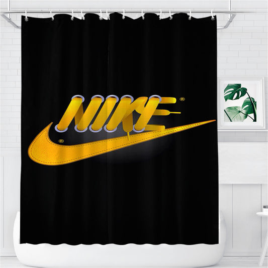 Personalized Nike Shoelace Shower Curtain Farmhouse Bathroom Decor