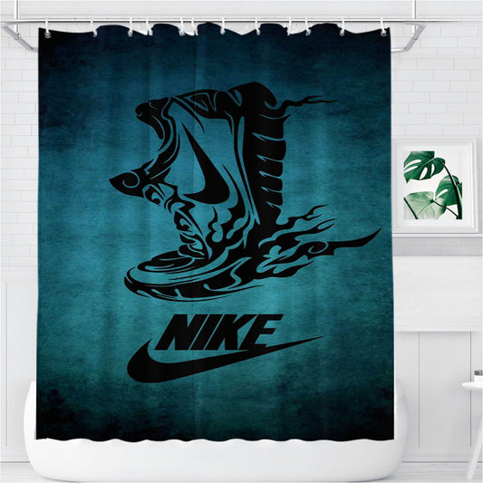 Personalized Nike Shoes Art Shower Curtain Farmhouse Bathroom Decor