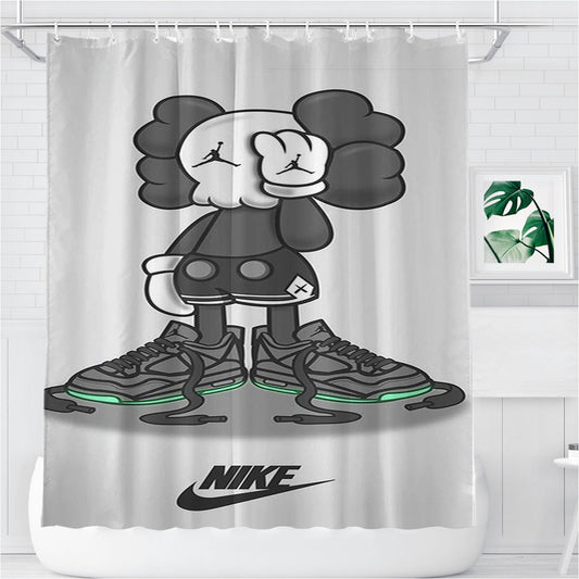 Personalized Nike X Kaws Shower Curtain Farmhouse Bathroom Decor