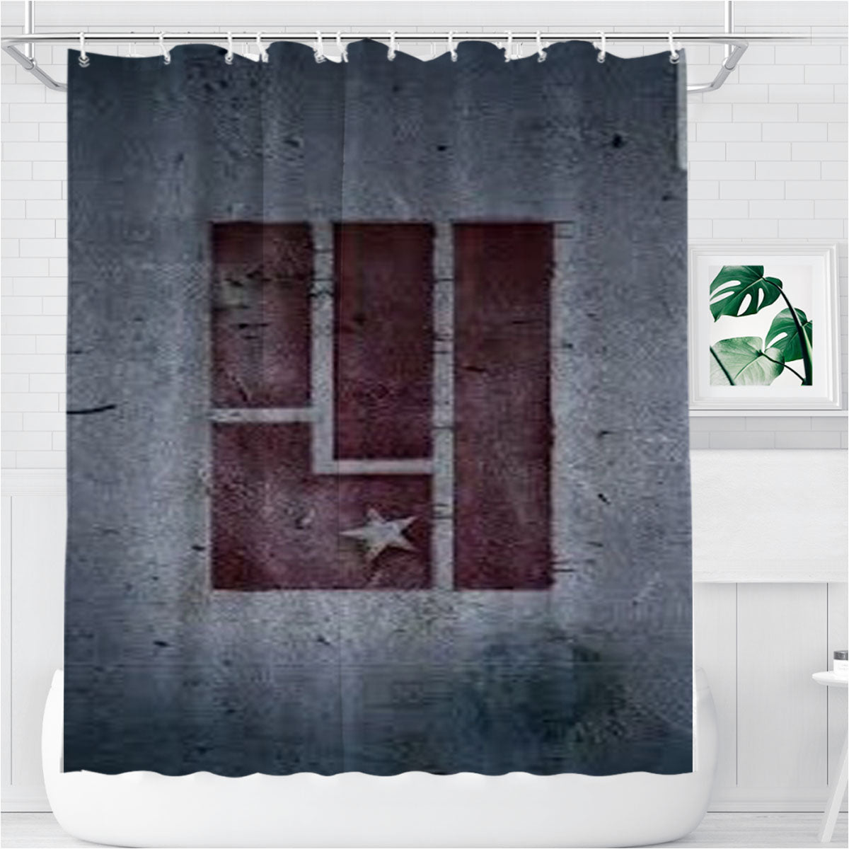 Nine Inch Nail Blood Bathroom Shower Curtain Fabric Waterproof | 66 X 72 Inch