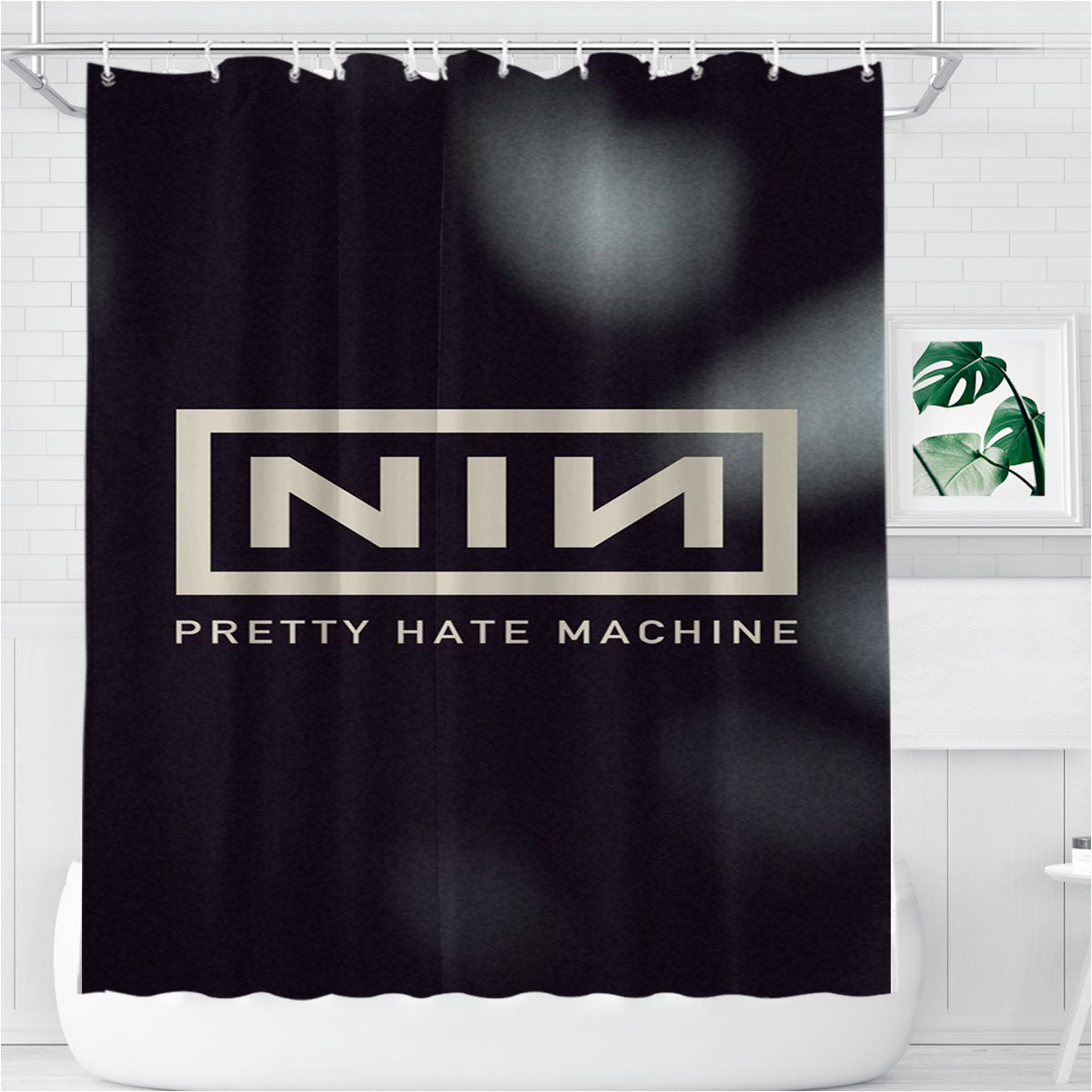 Nine Inch Nails Bathroom Shower Curtain Fabric Waterproof | 66 X 72 Inch
