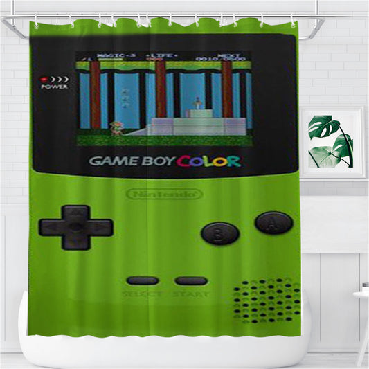 Personalized Nintendo Gameboy Color Kiwi Dandelion Shower Curtain Farmhouse Bathroom Decor