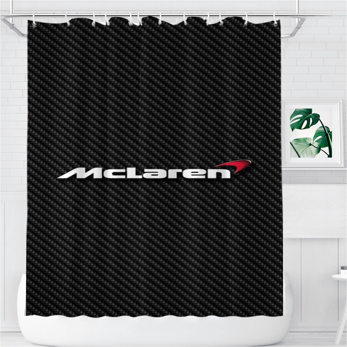 Nismo Logo Bathroom Shower Curtain Fabric Waterproof | 66 X 72 Inch